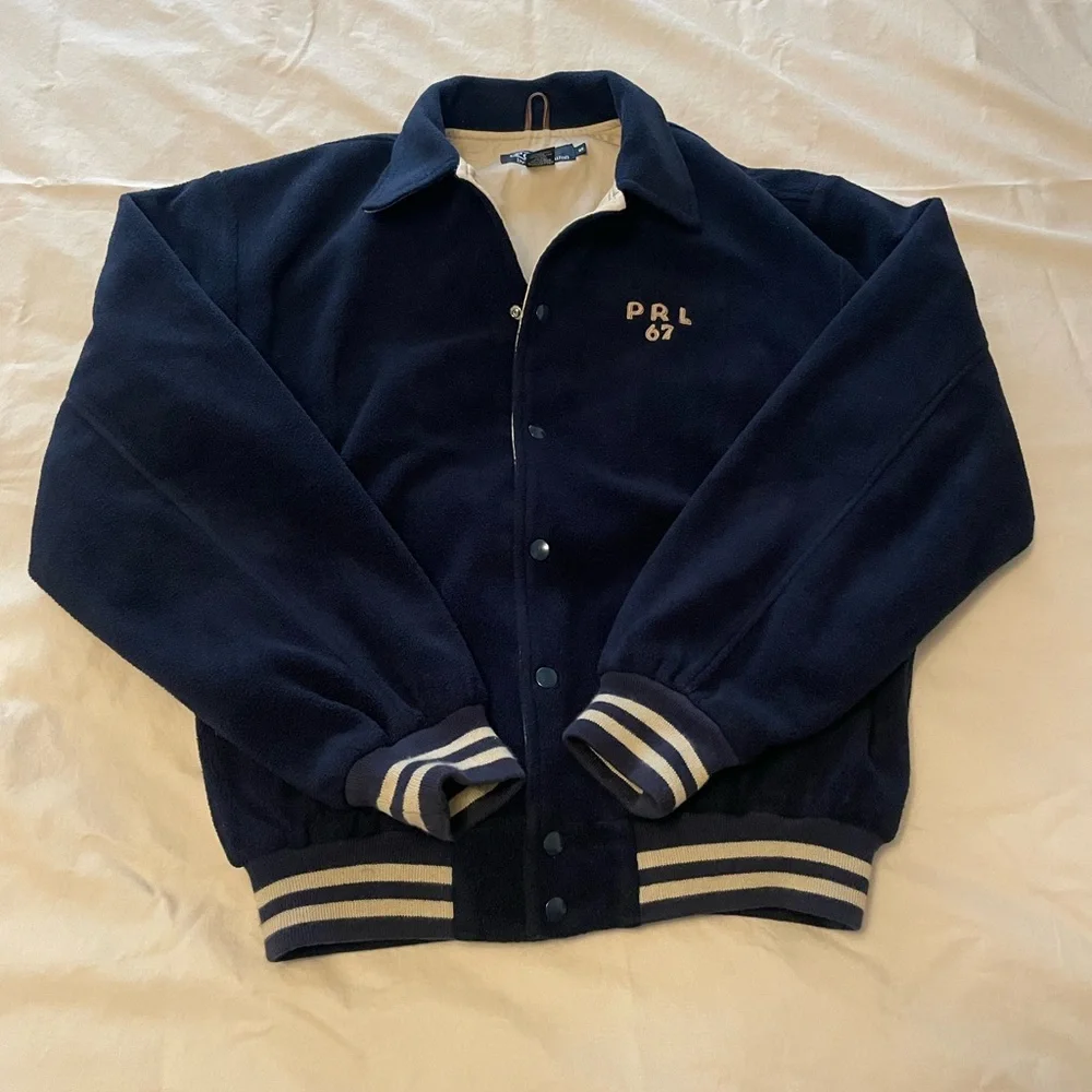 Polo by Ralph Lauren Men's Navy Varsity Jacket - Picture 3 of 5